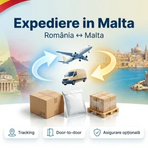 Banner Colete Expres pentru ruta Malta <-> Romania