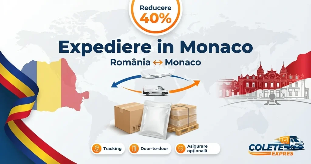 Banner Colete Expres pentru ruta Monaco <-> Romania