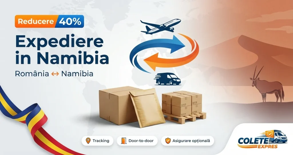 Banner Colete Expres pentru ruta Namibia <-> Romania