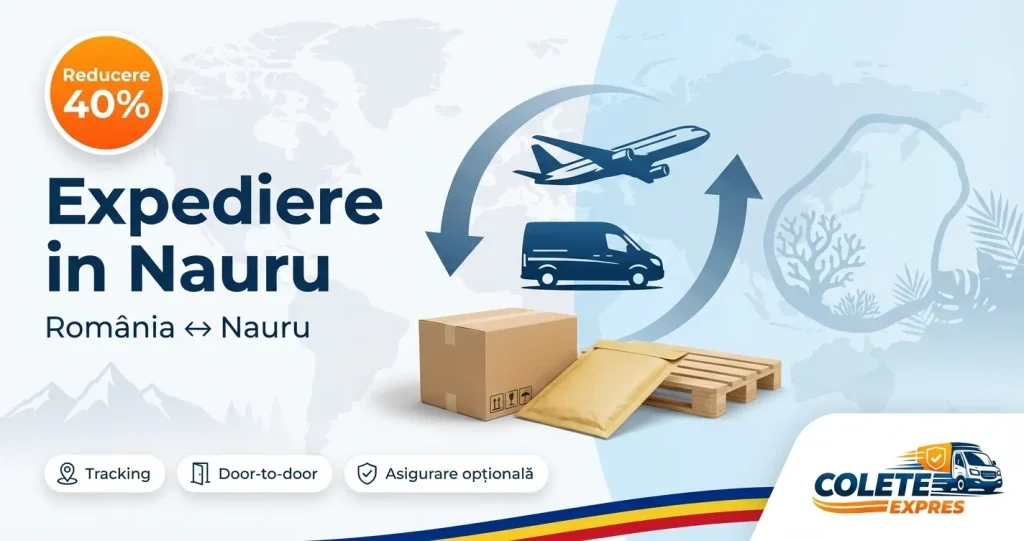Banner Colete Expres pentru ruta Nauru <-> Romania