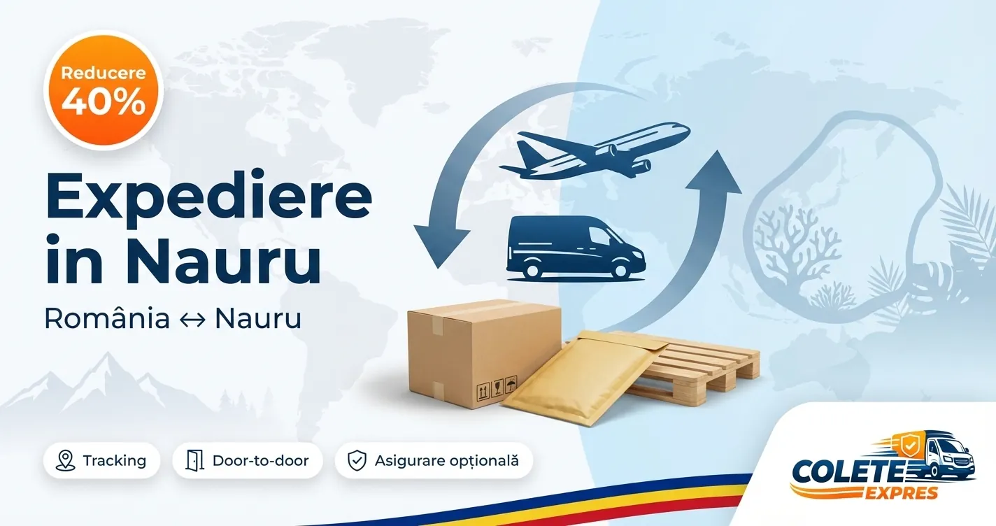 Banner Colete Expres pentru ruta Nauru  Romania