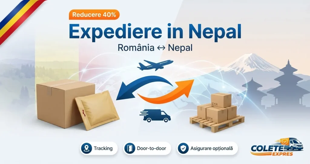 Banner Colete Expres pentru ruta Nepal <-> Romania