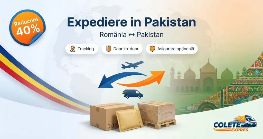 Banner Colete Expres pentru ruta Pakistan <-> Romania