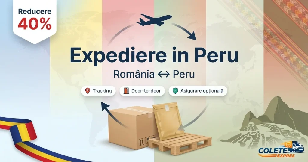 Banner Colete Expres pentru ruta Peru <-> Romania