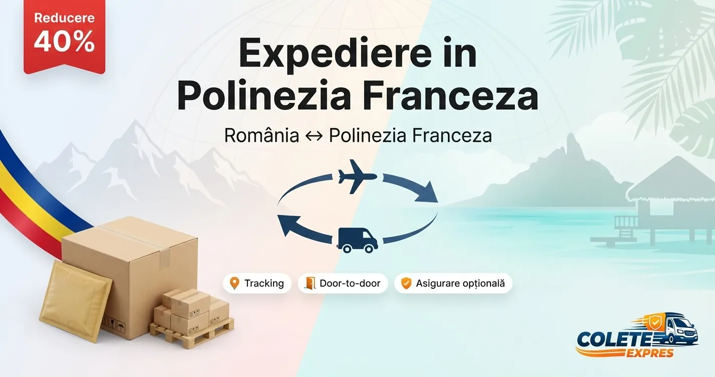 Banner Colete Expres pentru ruta Polinezia Franceza  Romania