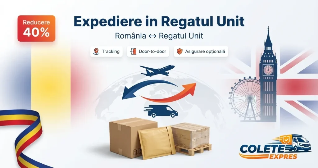 Banner Colete Expres pentru ruta Regatul Unit <-> Romania