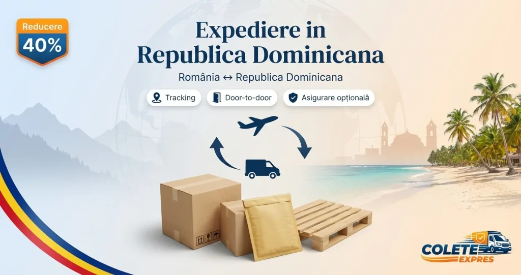 Banner Colete Expres pentru ruta Republica Dominicana <-> Romania