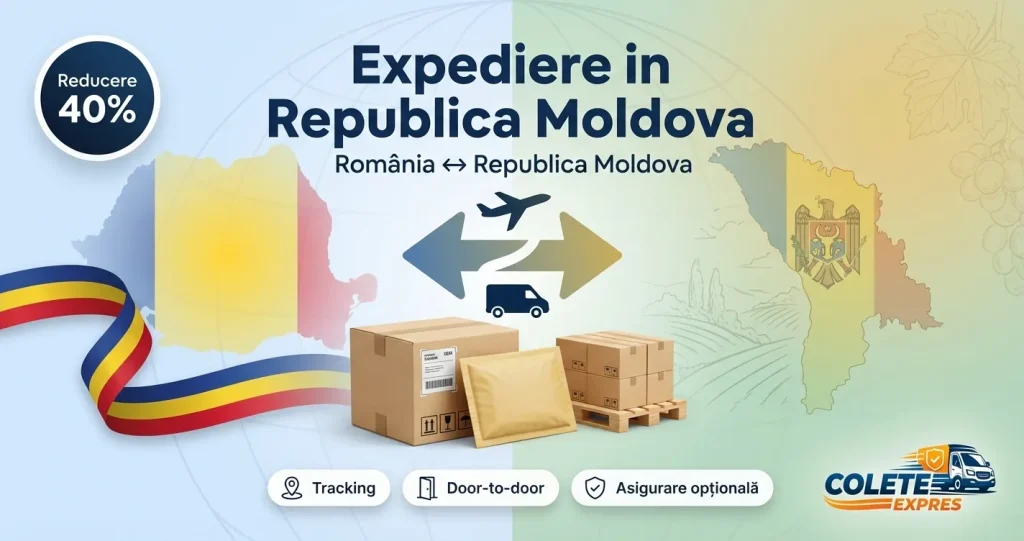 Banner Colete Expres pentru ruta Republica Moldova <-> Romania
