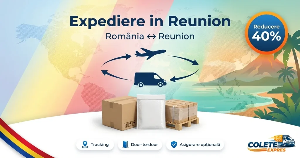 Banner Colete Expres pentru ruta Reunion <-> Romania
