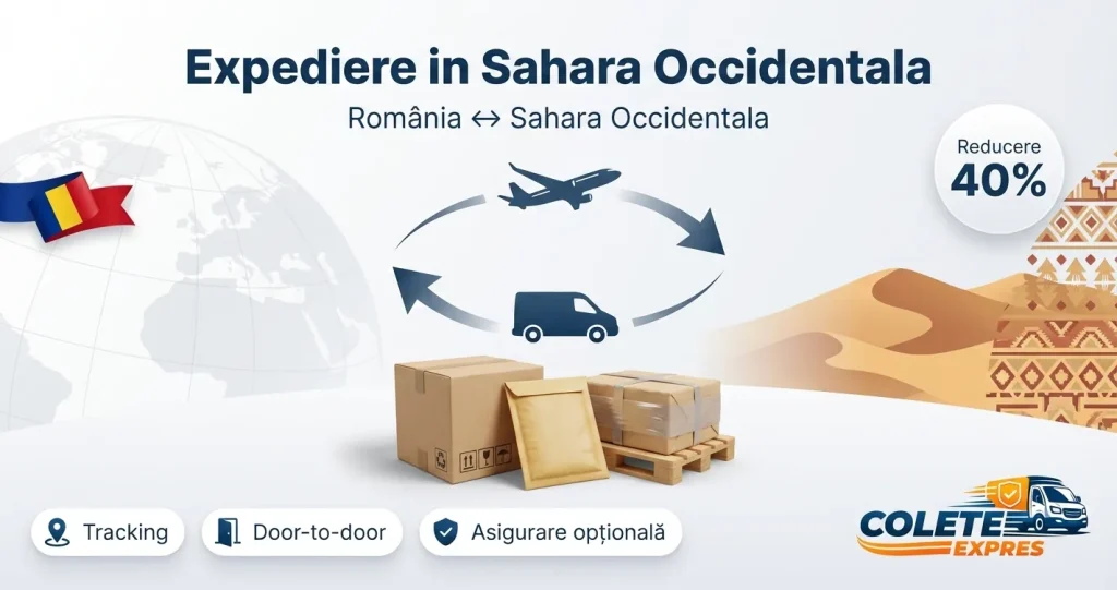 Banner Colete Expres pentru ruta Sahara Occidentala <-> Romania