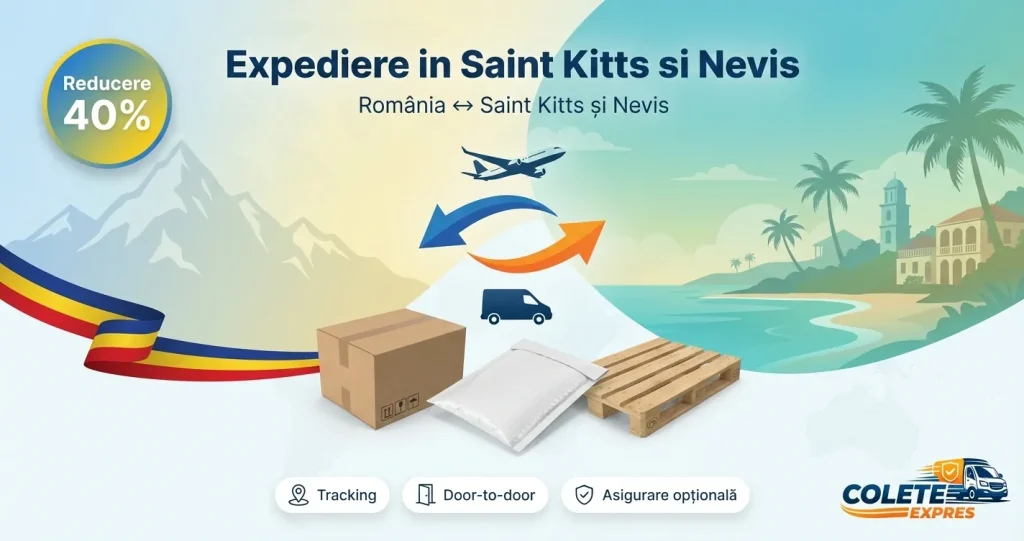 Banner Colete Expres pentru ruta Saint Kitts si Nevis <-> Romania