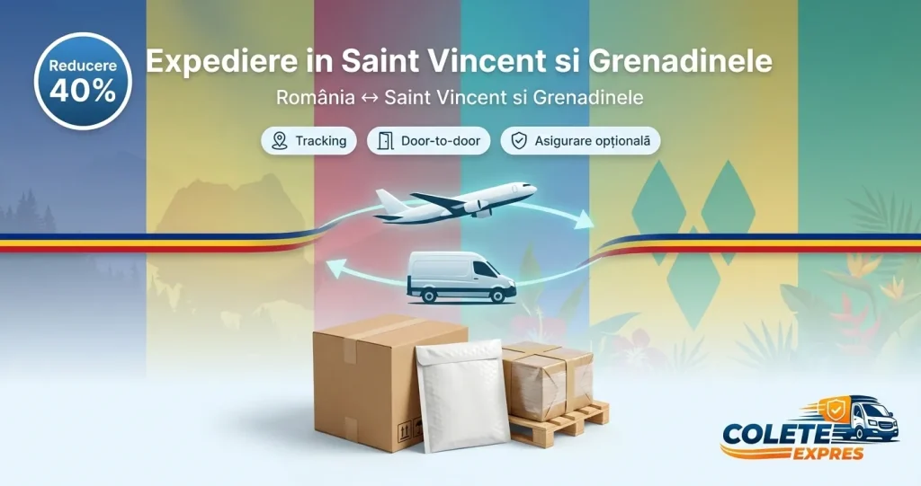 Banner Colete Expres pentru ruta Saint Vincent si Grenadinele <-> Romania