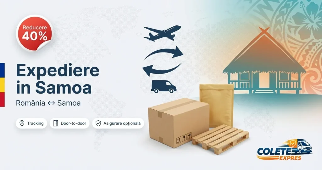Banner Colete Expres pentru ruta Samoa <-> Romania