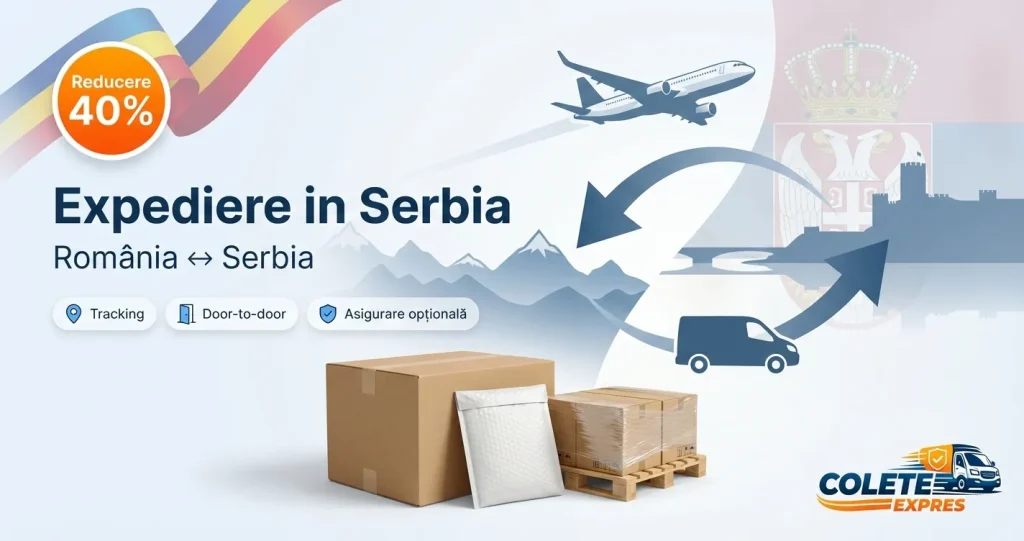 Banner Colete Expres pentru ruta Serbia <-> Romania