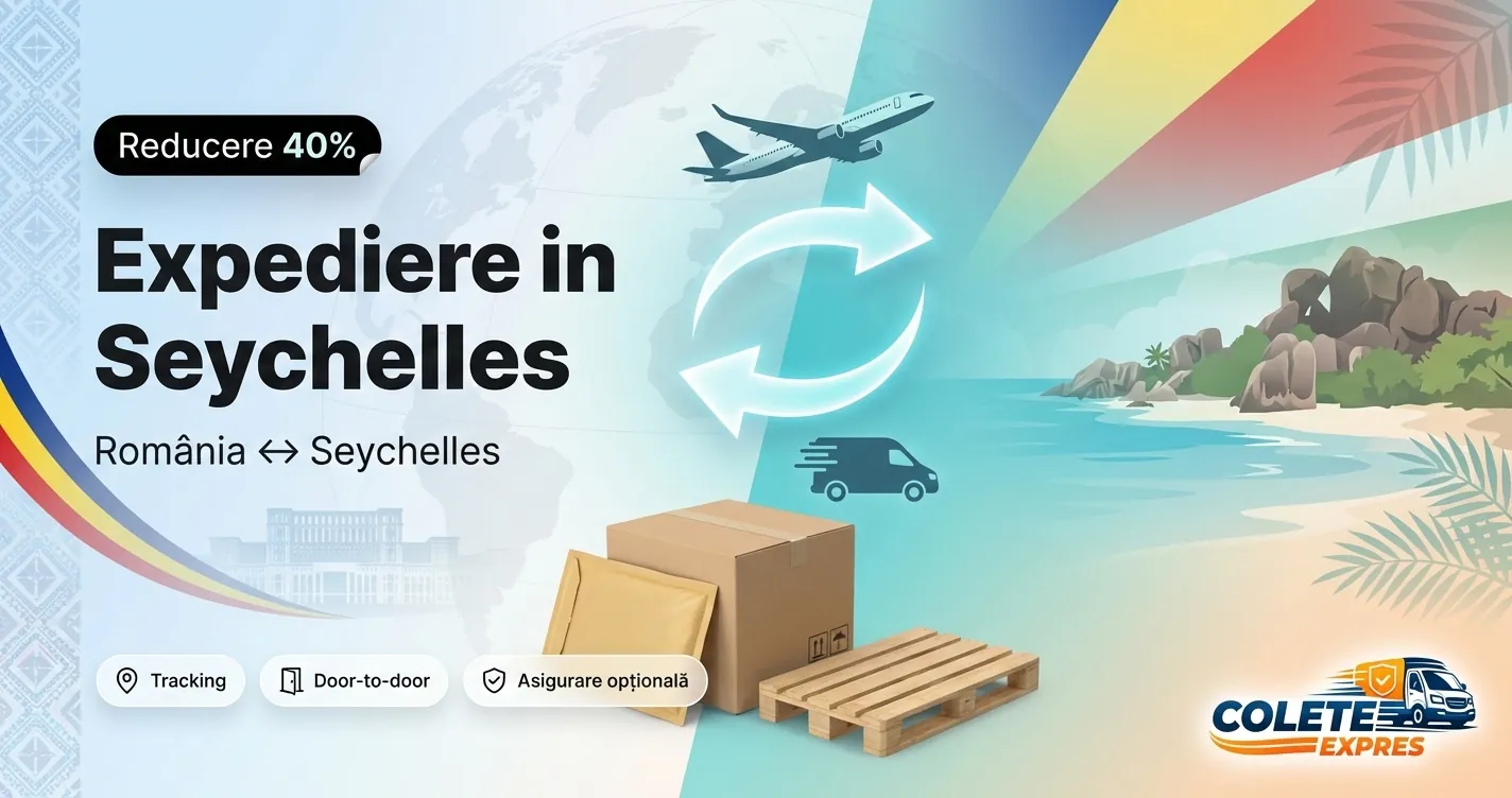 Banner Colete Expres pentru ruta Seychelles  Romania