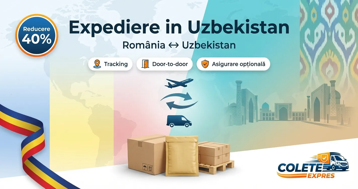 Banner Colete Expres pentru ruta Uzbekistan  Romania