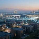 Concept ilustrând logistica inversă și fluxul de retururi dintr-o rețea e-commerce modernă