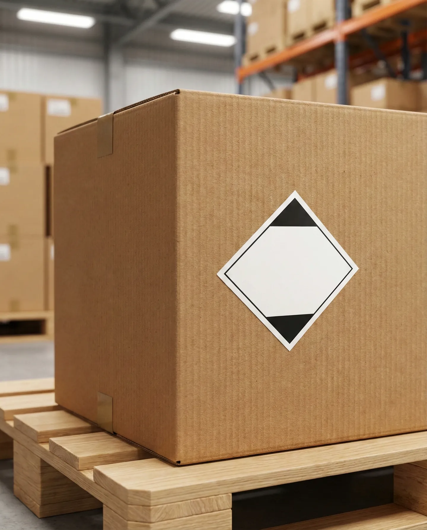 Cutie de carton marcată cu eticheta Limited Quantity (LQ) pentru transportul de produse cosmetice și chimicale în siguranță