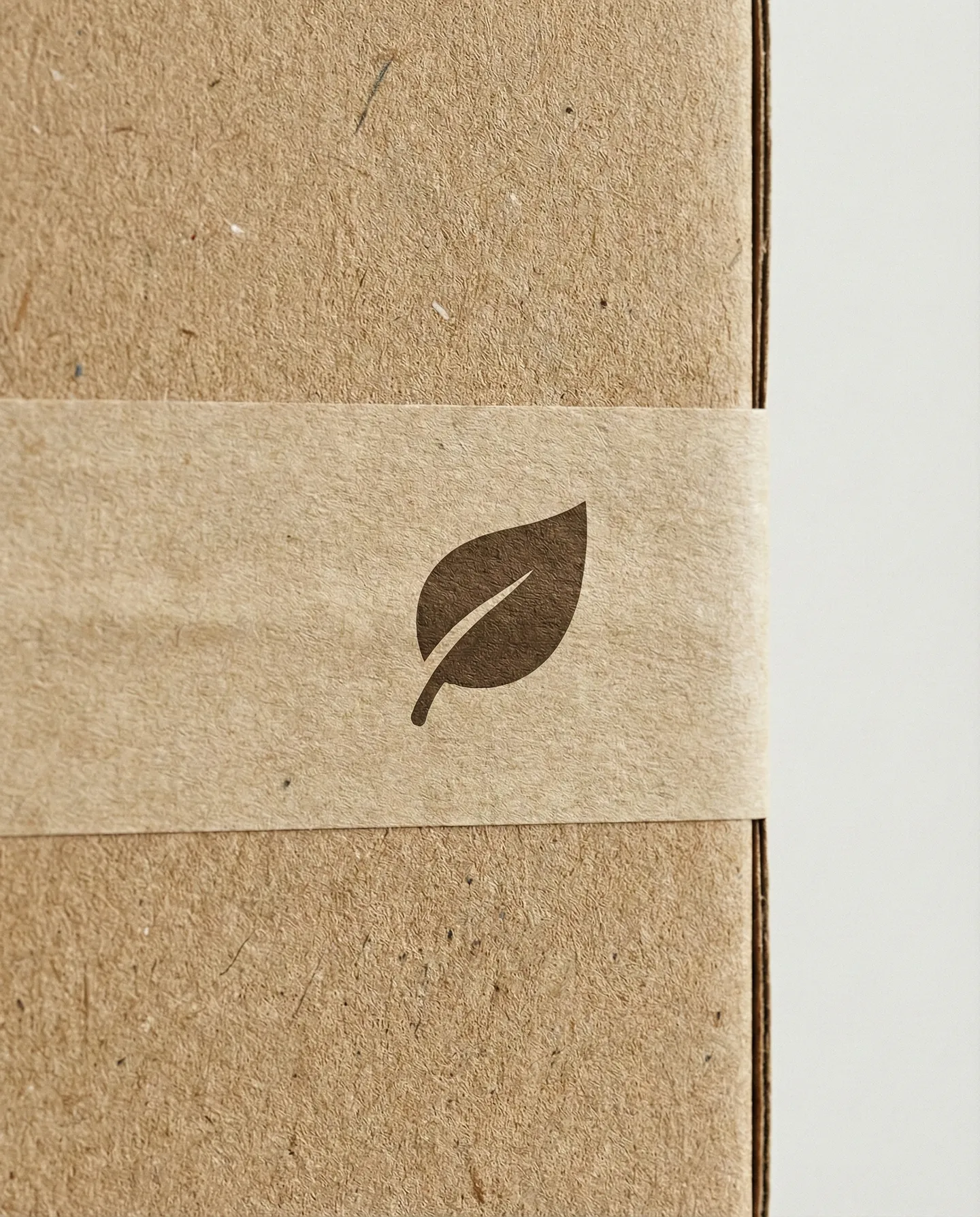 Detaliu ambalaj ecologic din carton reciclat