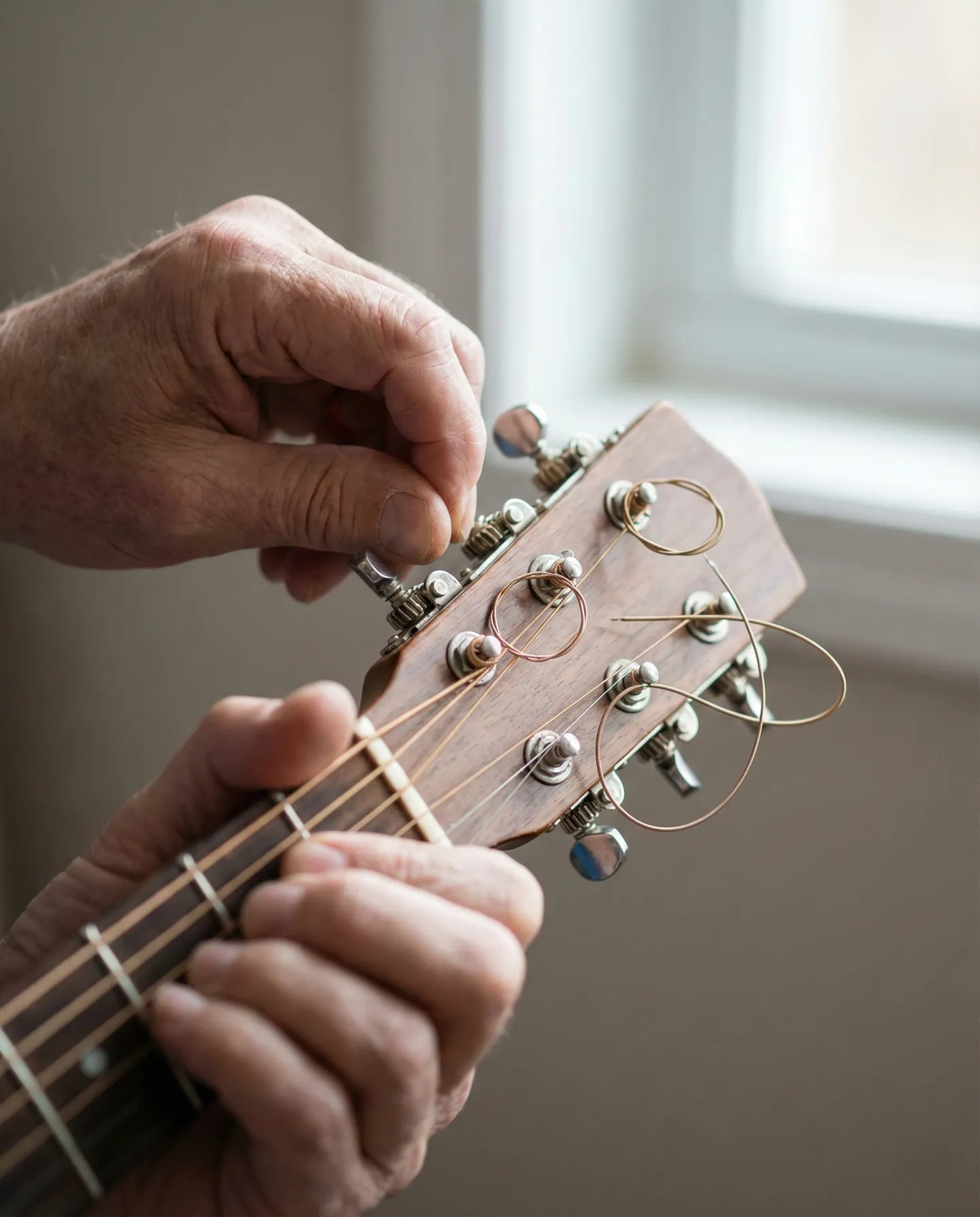 Detensionarea corzilor chitarei înainte de expediere pentru a reduce presiunea asupra gâtului