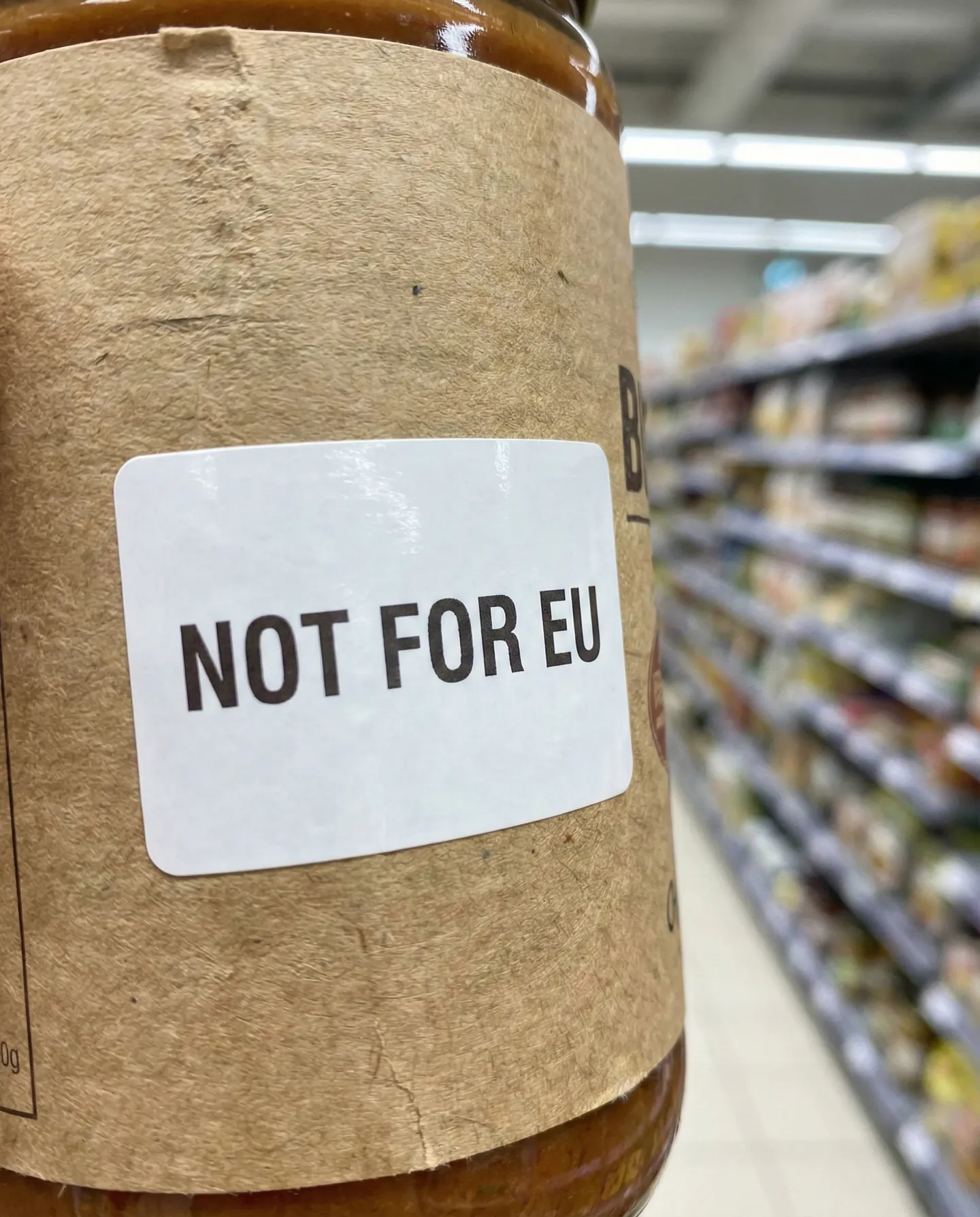 Etichetă obligatorie 'Not for EU' pe produsele alimentare exportate în Marea Britanie