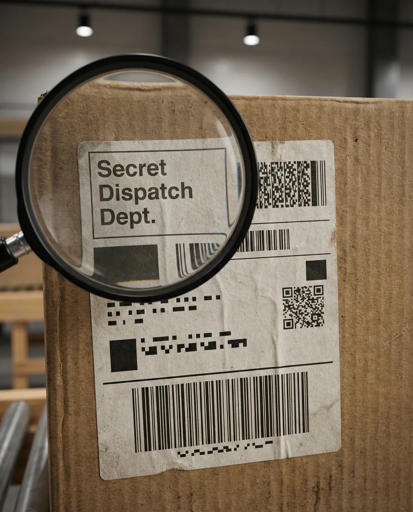 Exemplu de etichetă de transport cu câmpul expeditor completat cu un pseudonim pentru anonimat