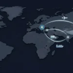 Hartă conceptuală a strategiei China Plus One conectând Vietnam, India și Turcia cu România prin rute de transport