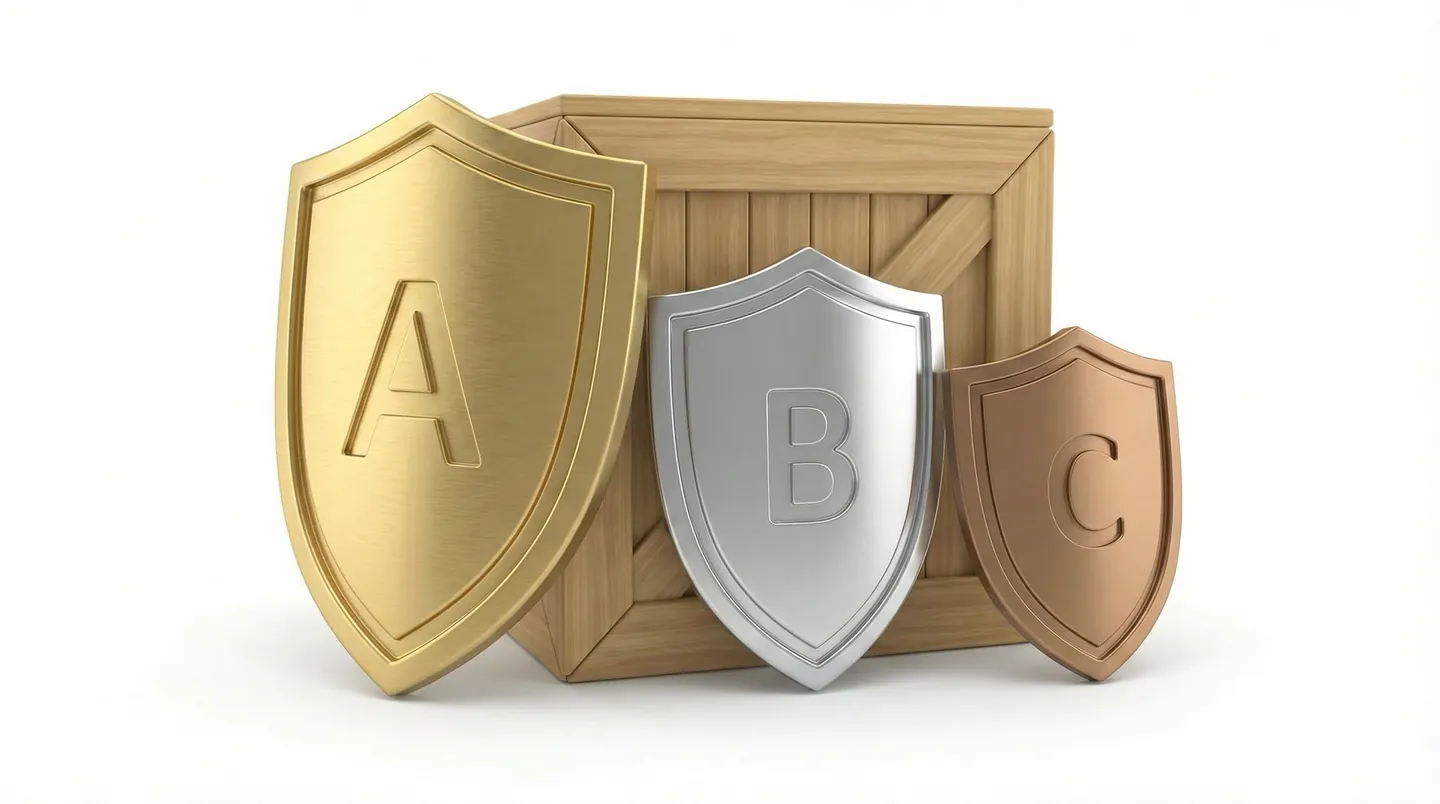 Infografic despre clauzele de asigurare cargo A, B și C