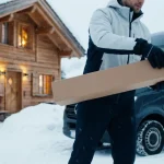 Livrarea echipamentului de schi direct la cabană, eliminând necesitatea transportului pe acoperișul mașinii