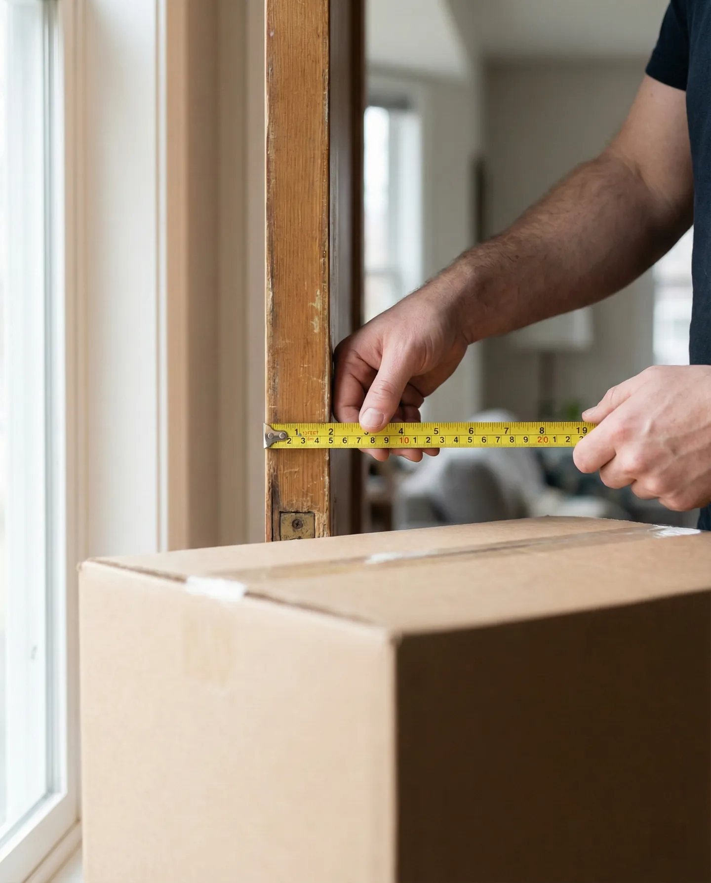 Măsurarea ușilor și căilor de acces înainte de livrare pentru a asigura că mobilierul voluminos încape