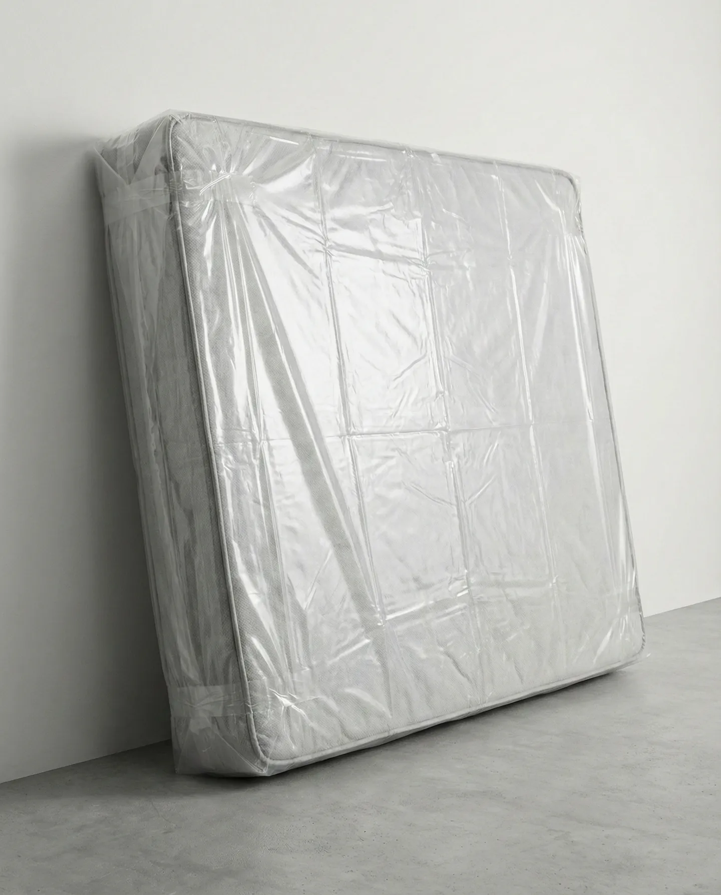 Saltea dublă ambalată în husă de plastic heavy-duty pentru protecție împotriva murdăriei și umezelii