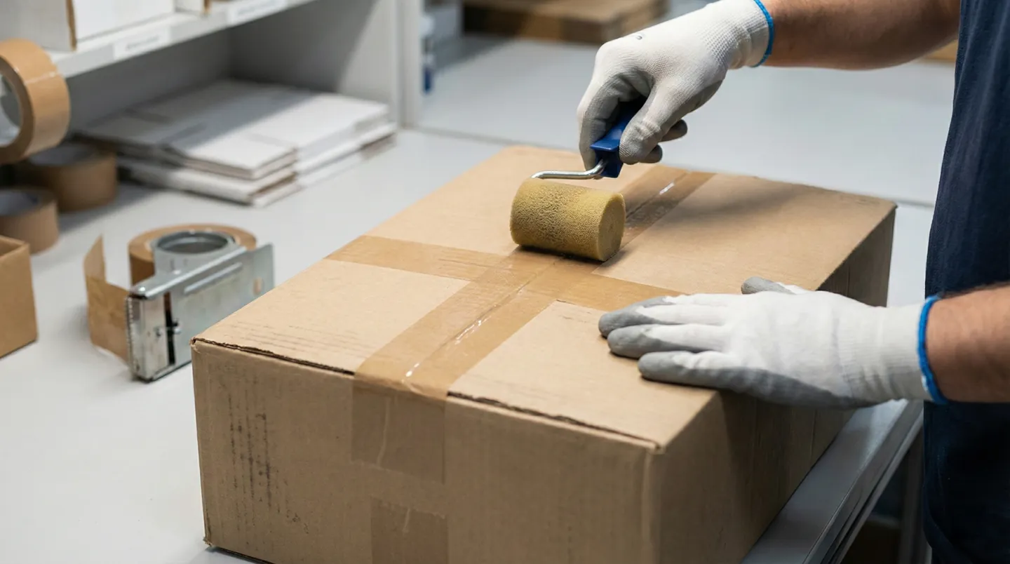 Sigilarea cutiei cu bandă de hârtie gumată activată cu apă pentru securitate sporită