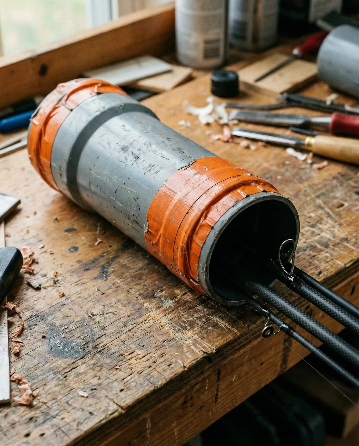 Soluția economică și robustă: tub de PVC transformat în husă rigidă pentru lansete