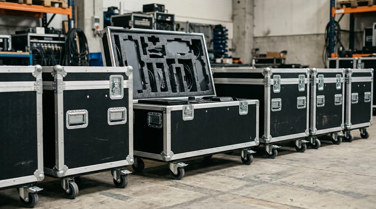 Protecția Echipamentelor cu Flight Cases Lăzi de transport tip flight case pentru protecția echipamentelor de stand
