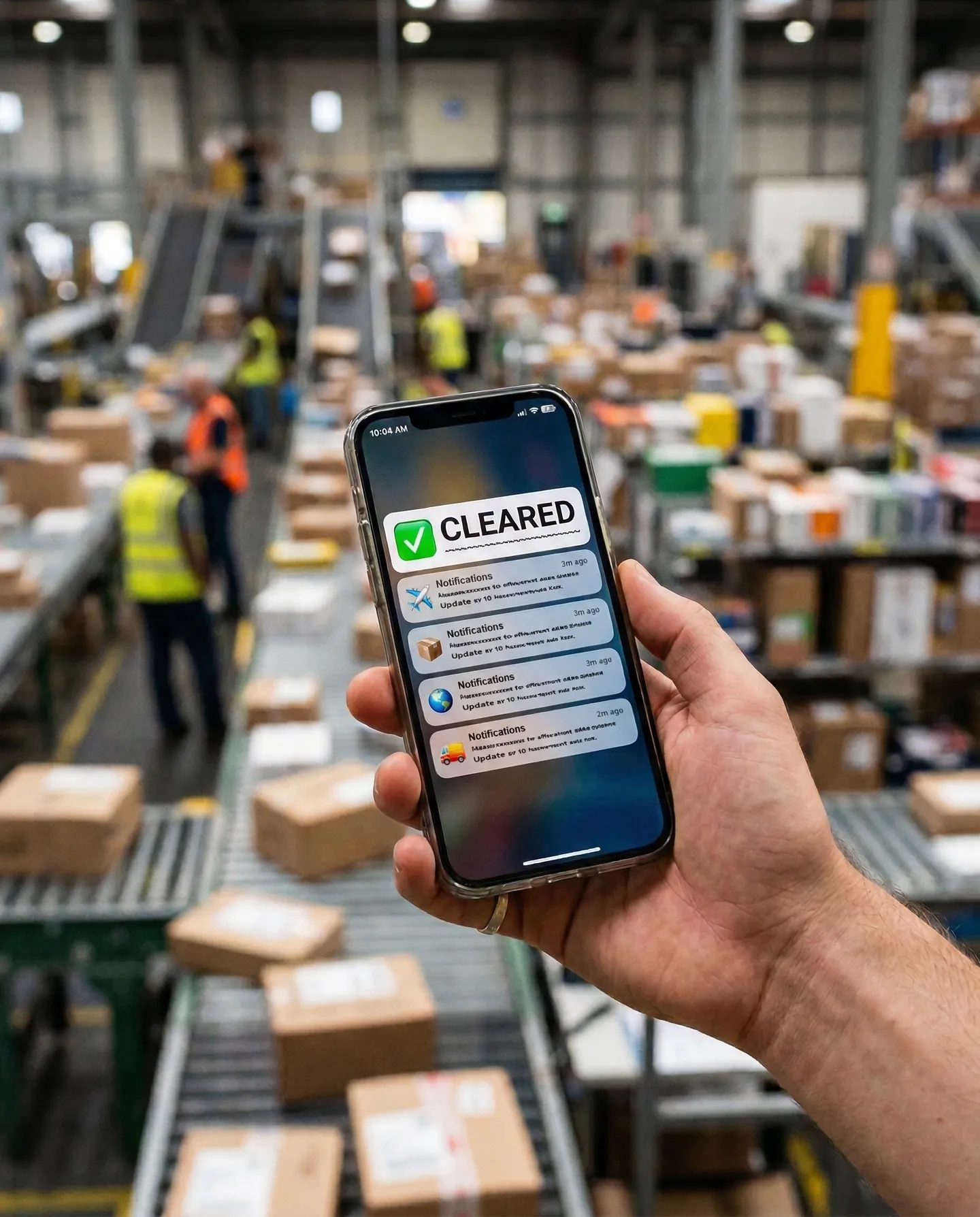 Notificări Status Vamal Real-Time Notificări mobile în timp real pentru clienți despre statusul vămuirii și livrării coletelor internaționale